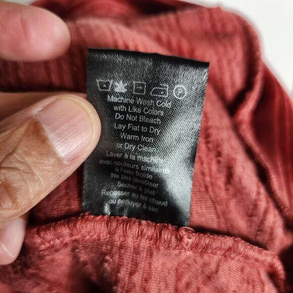 Heartloom Somi Velour Sweatshirt Top Womens Size Small Sangria Long Sleeve - Picture 11 of 11